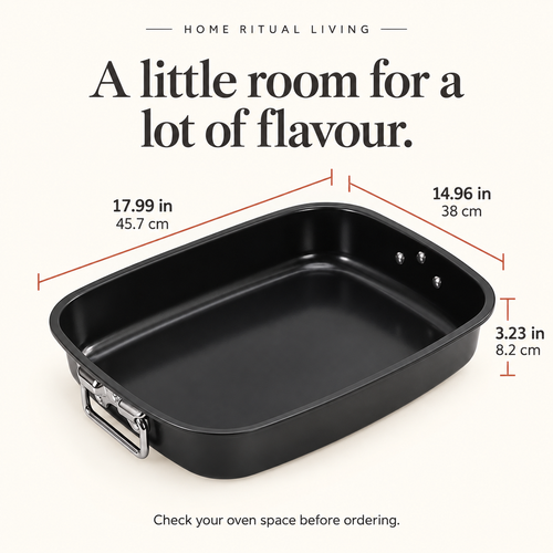 Black Roasting Pan with Rack